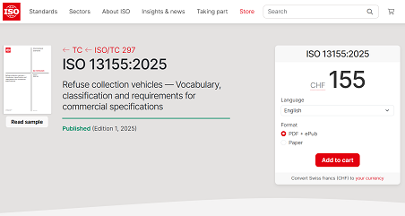 历史性突破 | Ezpay(中国)环境主导！首个由中国企业牵头编制的环卫装备ISO国际标准正式发布！